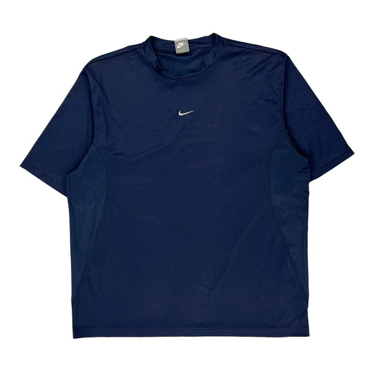 Vintage Nike T-Shirt - XL Blue Polyester