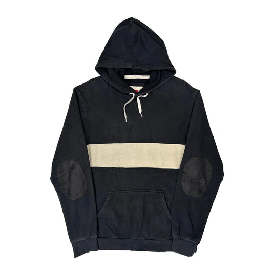 Quiksilver Striped Hoodie - Large Black Cotton