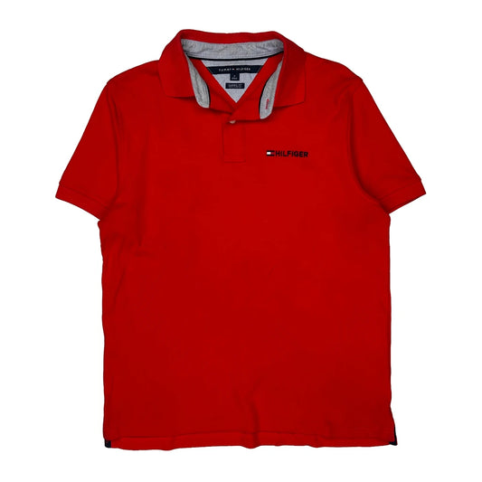 Tommy Hilfiger Polo Shirt - Medium Red Cotton