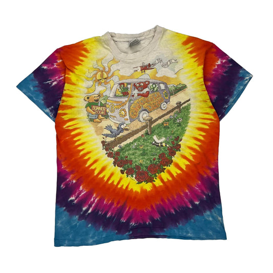 Grateful Dead 1994 Liquid Blue Tie-Dye T-Shirt - XL Multicoloured Cotton