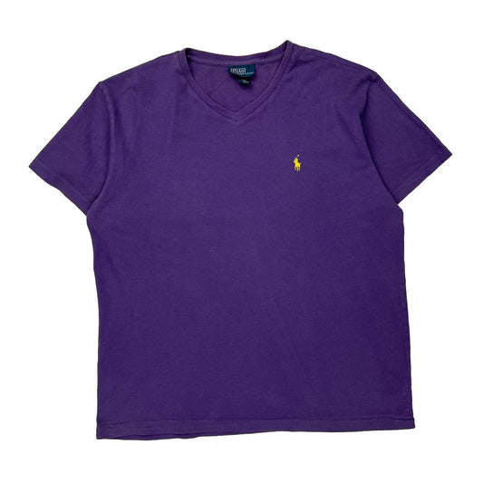 Polo By Ralph Lauren T-Shirt - Large Purple Cotton