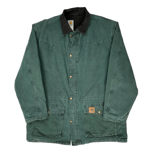 90S Htg Carhartt Tall Jacket - Large Green Cotton