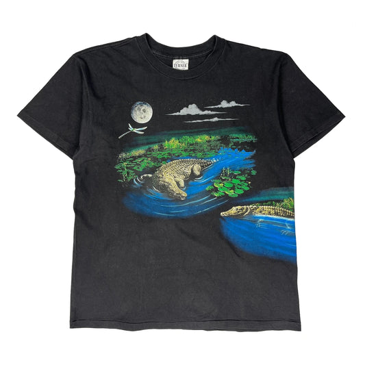 Bayou Segnette Westwego, La Turner Single Stitch T-Shirt - XL Black Cotton