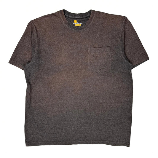 Carhartt T-Shirt - Large Grey Cotton