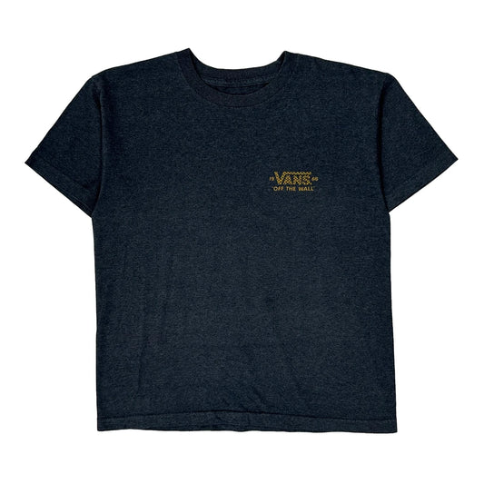 Vintage Vans Graphic T-Shirt - Small Navy Cotton Blend