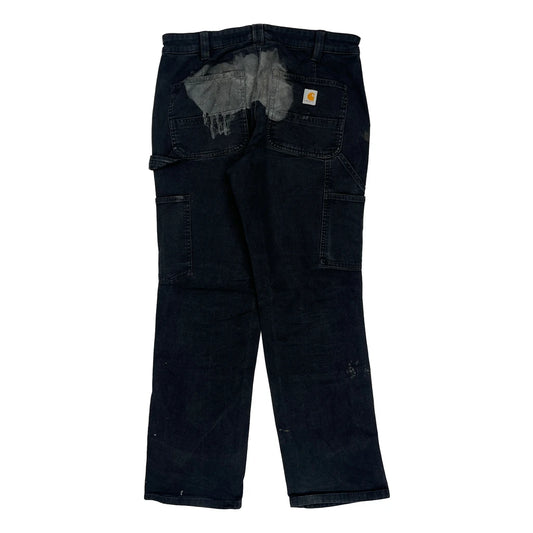 Vintage Carhartt Double Knee Carpenter Trousers - 31W UK 12 Black Cotton