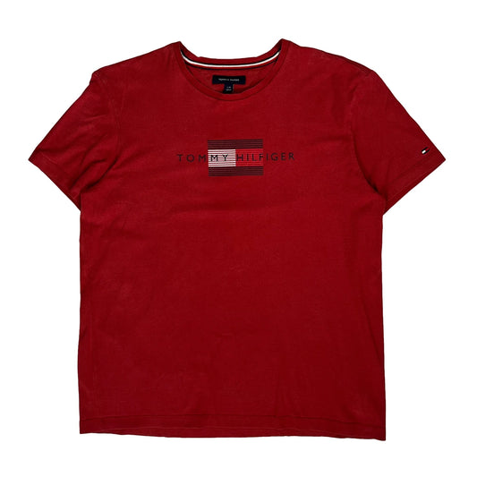 Tommy Hilfiger T-Shirt - Large Red Cotton