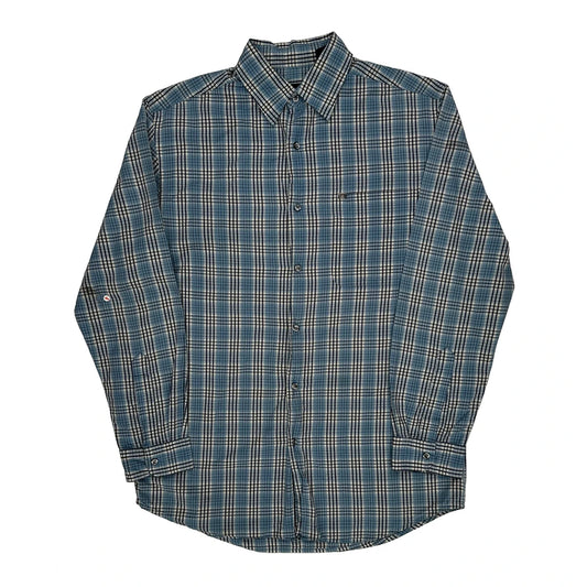 Nautica Checked Shirt - Small Blue Cotton