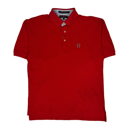 Tommy Hilfiger Polo Shirt - Medium Red Cotton