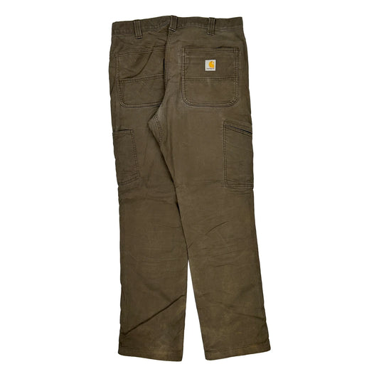 Carhartt Double Knee Carpenter Trousers - 33W 32L Brown Cotton