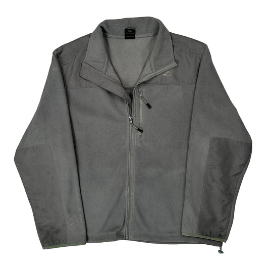 Starter Fleece Jacket - Large Grey Polyester