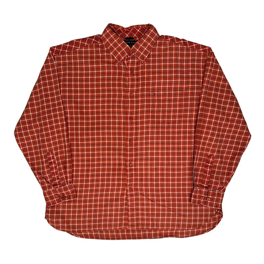 Tommy Hilfiger Checked Shirt - XL Red Cotton