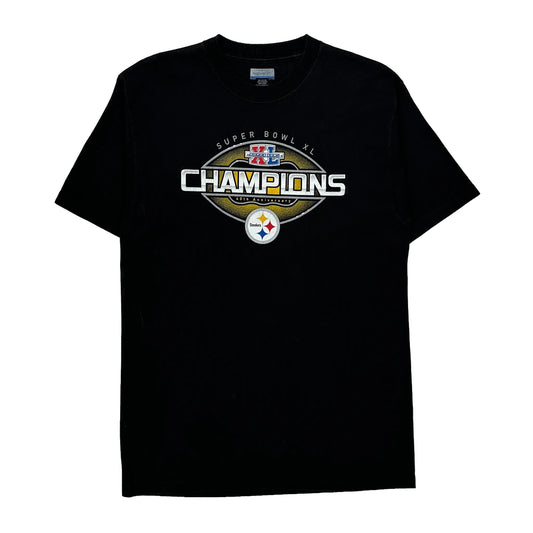 Pittsburgh Steelers Reebok Nfl T-Shirt - Medium Black Cotton