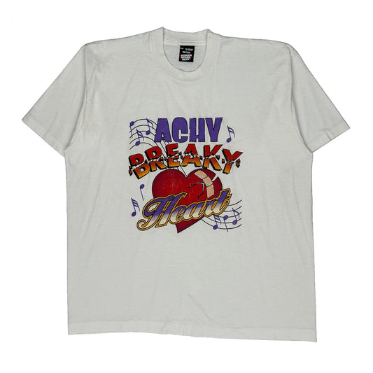 Vintage Screen Stars Graphic T-Shirt - XL White Cotton Blend