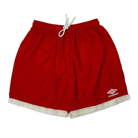 Umbro Sport Shorts - Large Red Polyester
