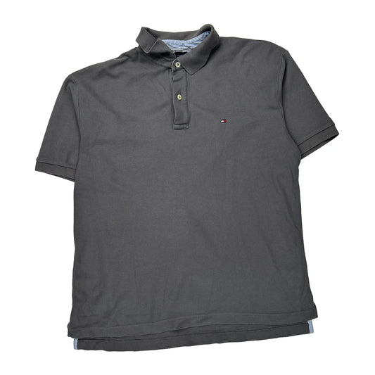 Tommy Hilfiger Polo Shirt - Large Grey Cotton