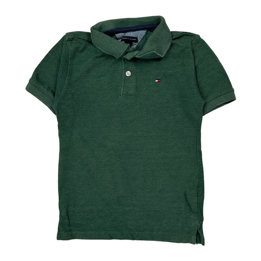 Age 6 Tommy Hilfiger Polo Shirt - Small Green Cotton