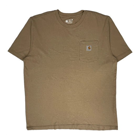 Carhartt T-Shirt - Large Brown Cotton