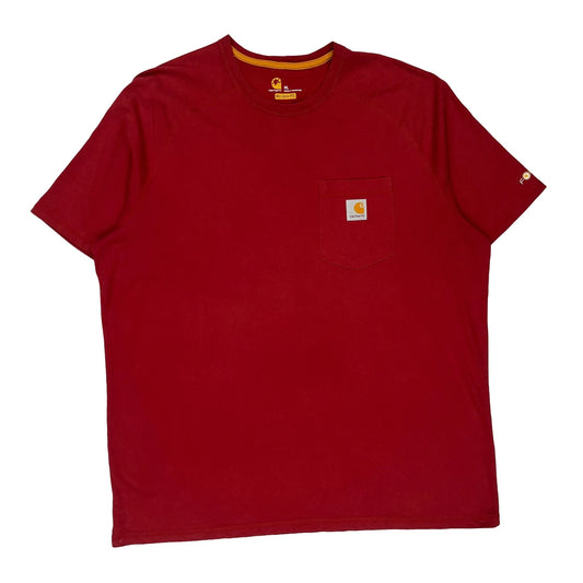 Carhartt T-Shirt - XL Red Cotton
