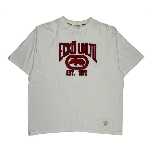 Ecko Unltd Graphic T-Shirt - 2XL White Cotton