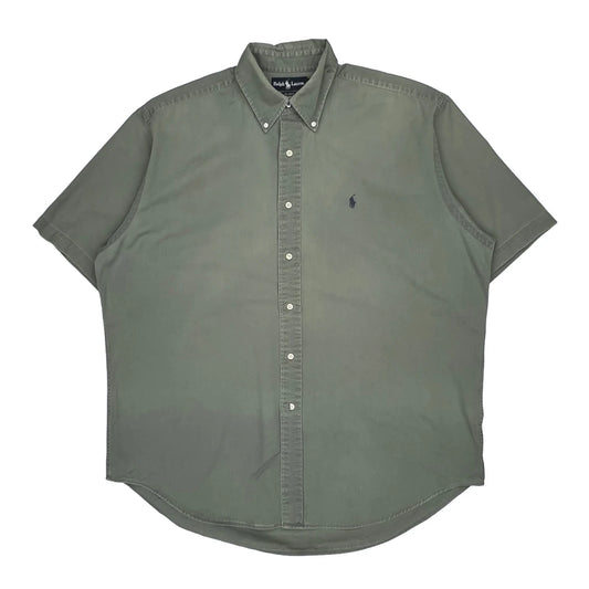 Ralph Lauren Short Sleeve Shirt - Large Green Cotton