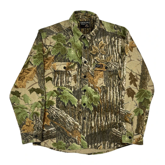 Rattlers Camo Flannel Shirt - XL Green Cotton