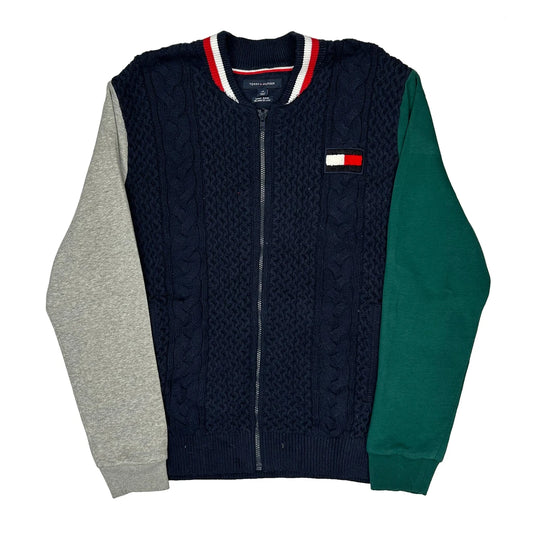 Tommy Hilfiger Zip Up - Large Navy Knitted