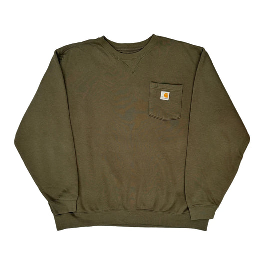 Carhartt Sweatshirt - 2XL Green Cotton