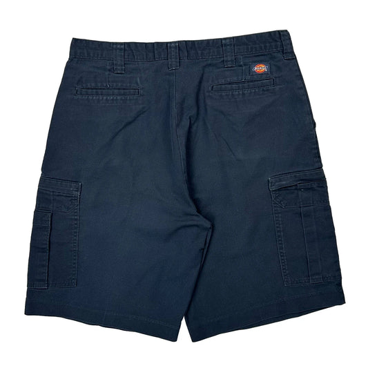 Dickies Baggy Cargo Shorts - 34W 9L Navy Cotton