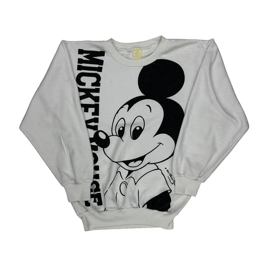 1980s Disney Cartoon Sweatshirt - Medium White Cotton