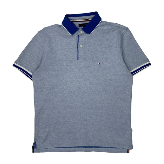 Tommy Hilfiger Polo Shirt - Large Blue Cotton
