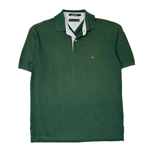 Tommy Hilfiger Polo Shirt - Large Green Cotton