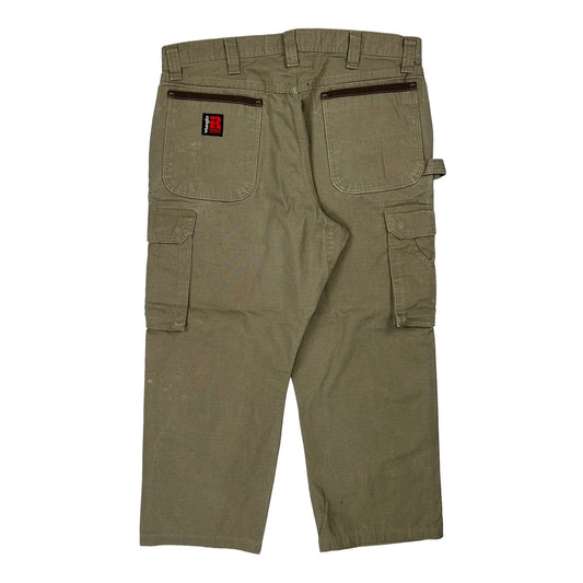 Wrangler Carpenter Trousers - 36W 30L Khaki Cotton