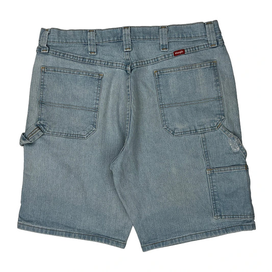 Wrangler Denim Shorts - 35W 10L Light Wash Cotton