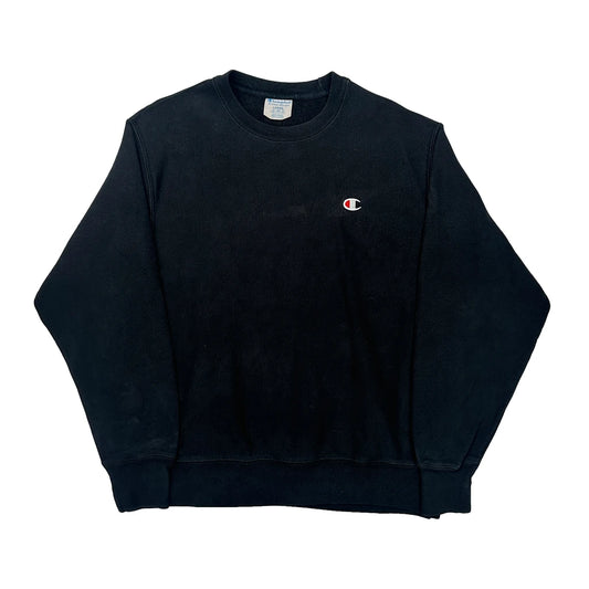 Reverse Weave Champion Sweatshirt - Large Black Cotton