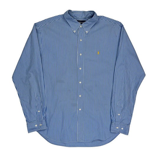 Ralph Lauren Striped Shirt - 2XL Blue Cotton