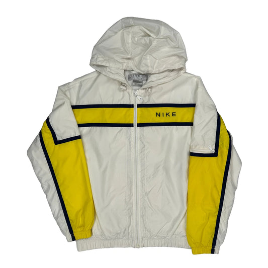 Sportswear Nike Striped Windbreaker - Small White Polyester