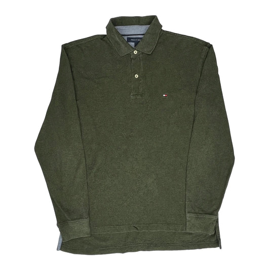 Vintage Tommy Hilfiger Polo Shirt - Medium Green Cotton