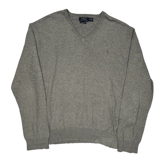 Polo By Ralph Lauren Jumper - 2XL Grey Cotton