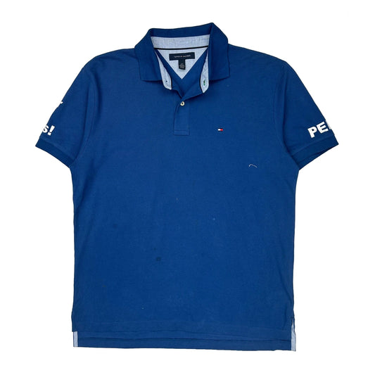 Tommy Hilfiger Polo Shirt - Large Blue Cotton