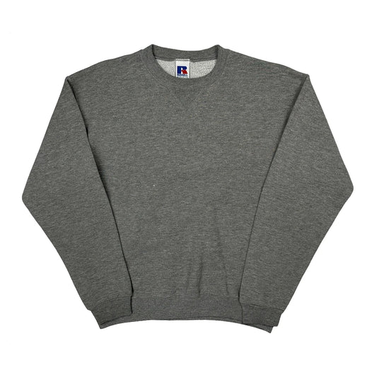 Age 12 Russell Athletic Sweatshirt - Large Grey Cotton Blend