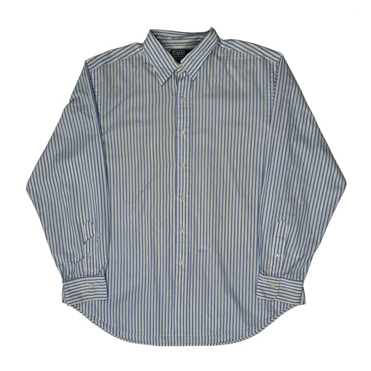 Robson Polo By Ralph Lauren Striped Shirt - XL Blue Cotton
