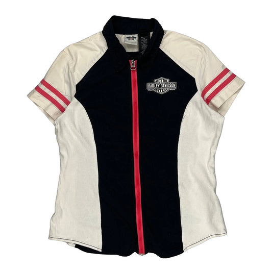 Motorcycles Harley Davidson Graphic Shirt - Large Red Cotton