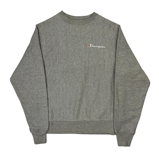 Reverse Weave Champion Sweatshirt - Small Grey Cotton