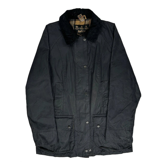Tartan Lining Barbour Wax Waterproof Jacket - Small Navy Cotton