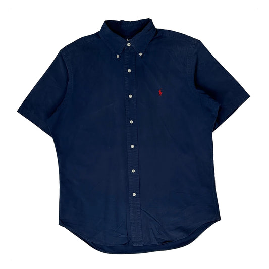 Classic Fit Ralph Lauren Shirt - Medium Navy Cotton