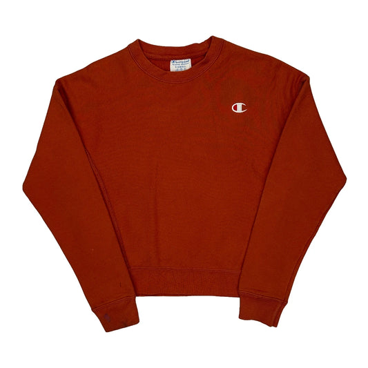 Reverse Weave Champion Cropped Sweatshirt - XS Red Cotton