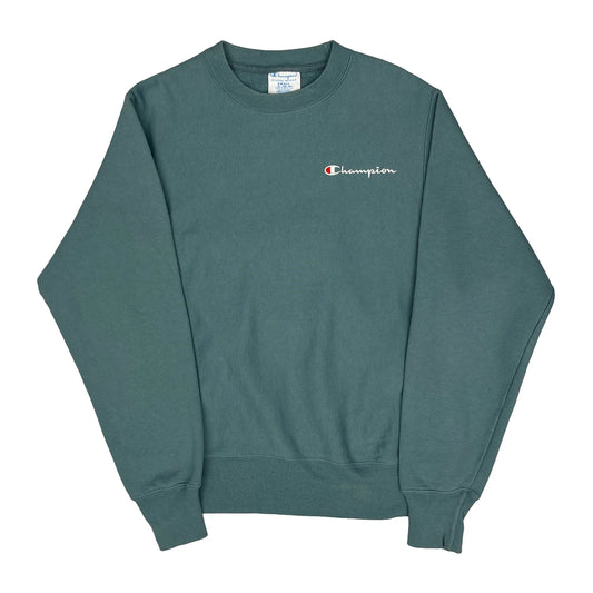 Champion Sweatshirt - Small Green Cotton Blend