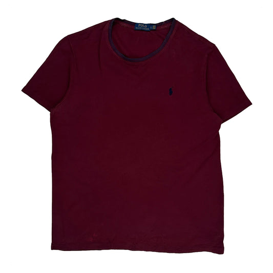 Vintage Polo By Ralph Lauren T-Shirt - Large Burgundy Cotton