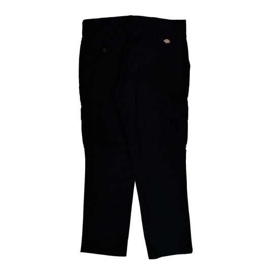 Dickies Cargo Trousers - 34W 30L Black Cotton Blend